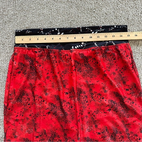 Skort Obsession Golf Tennis Skort Bright Red Splatter Print Artsy Size Large - Picture 2 of 6
